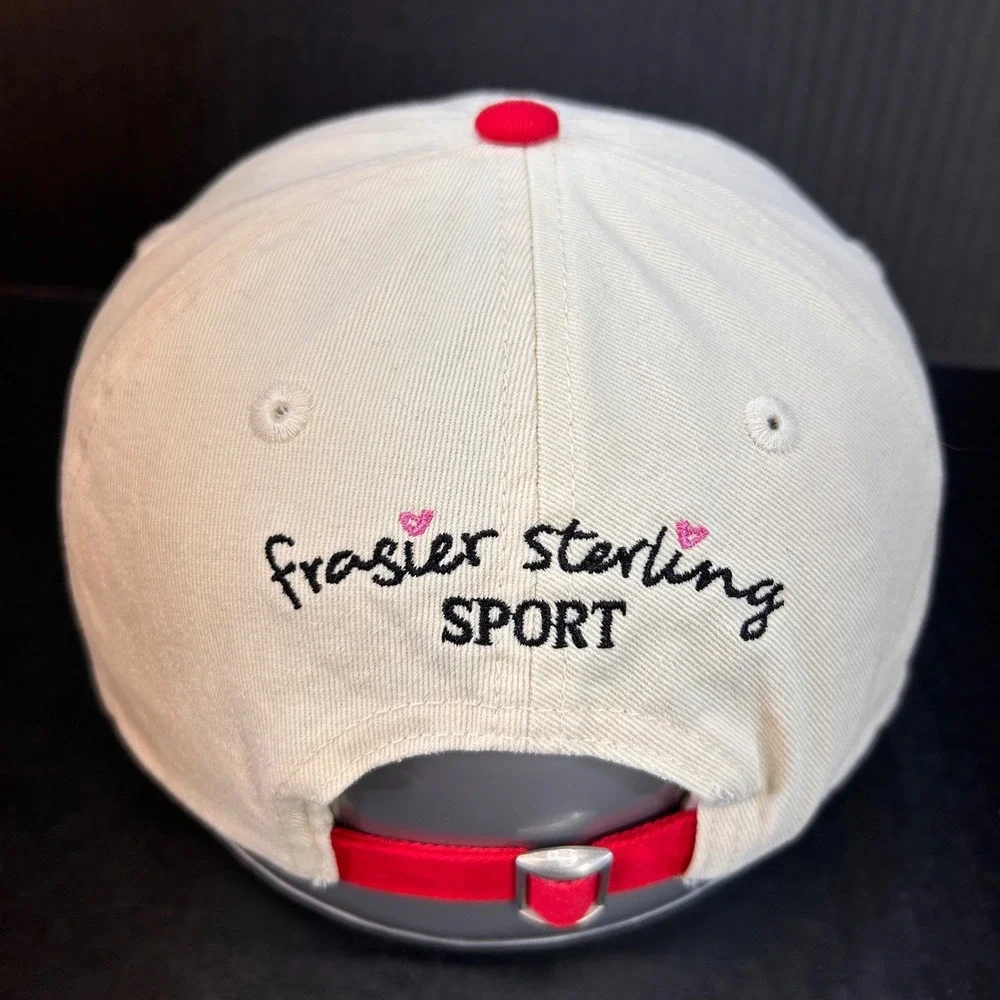 Pink Golf Cart Womens Cream Red Frasier Sterling Sport Baseball Cap OSFM